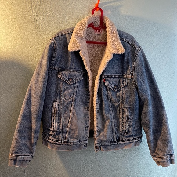 Vintage Levi’s Sherpa Trucker Jacket 80s XL 46R - Picture 3 of 8